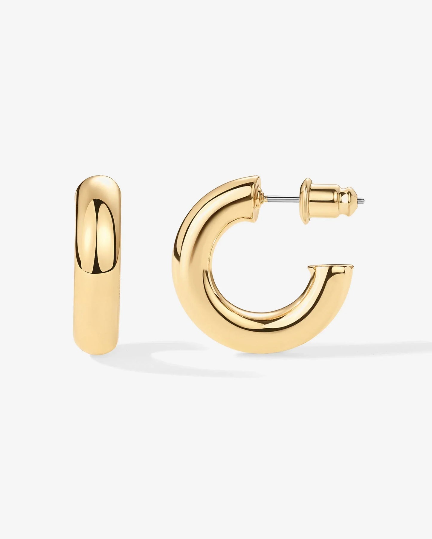 Round Chunky Hoops Earrings