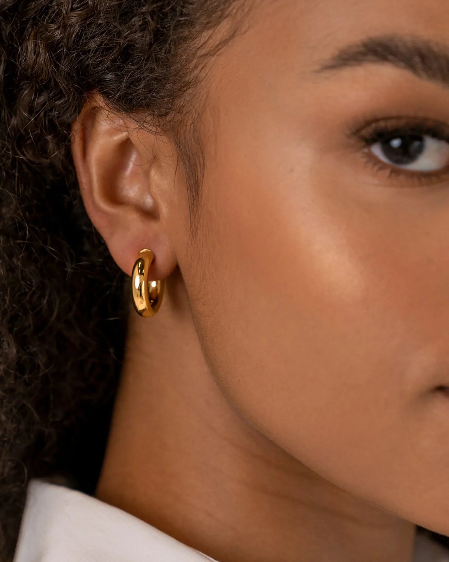 Round Chunky Hoops Earrings